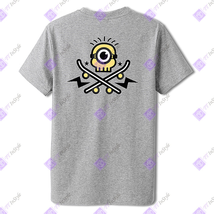 Minions T-shirt Skeleton Design (grey)