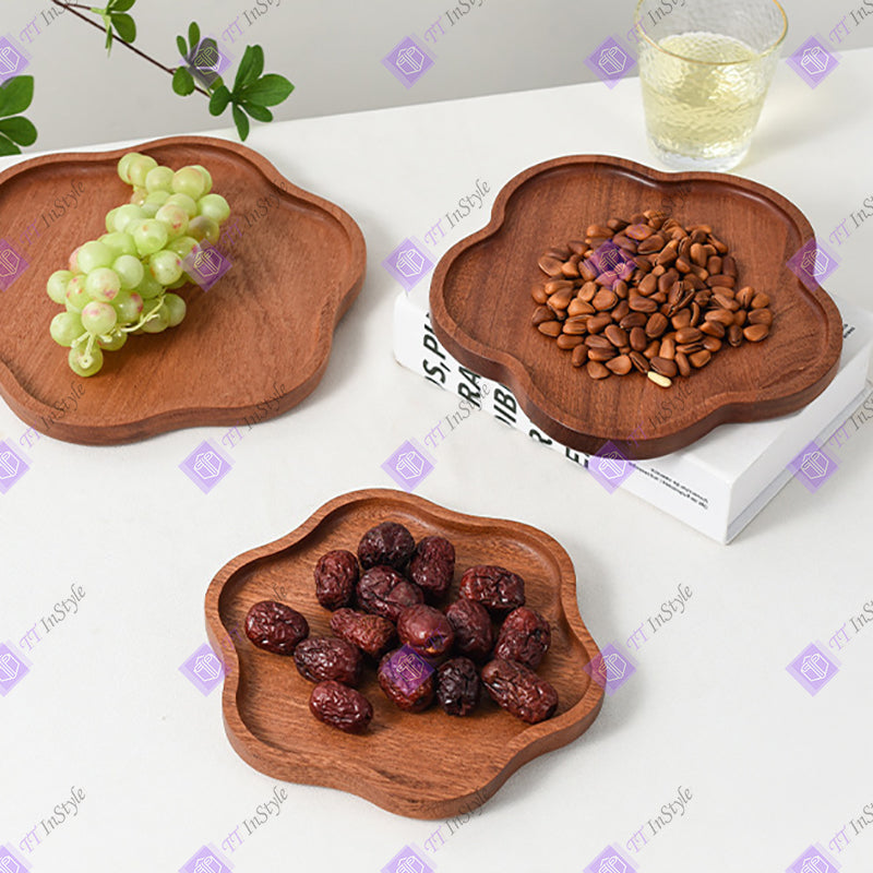 Kitchen Ware - Solid Wood Plates (snack, fruit, tea)