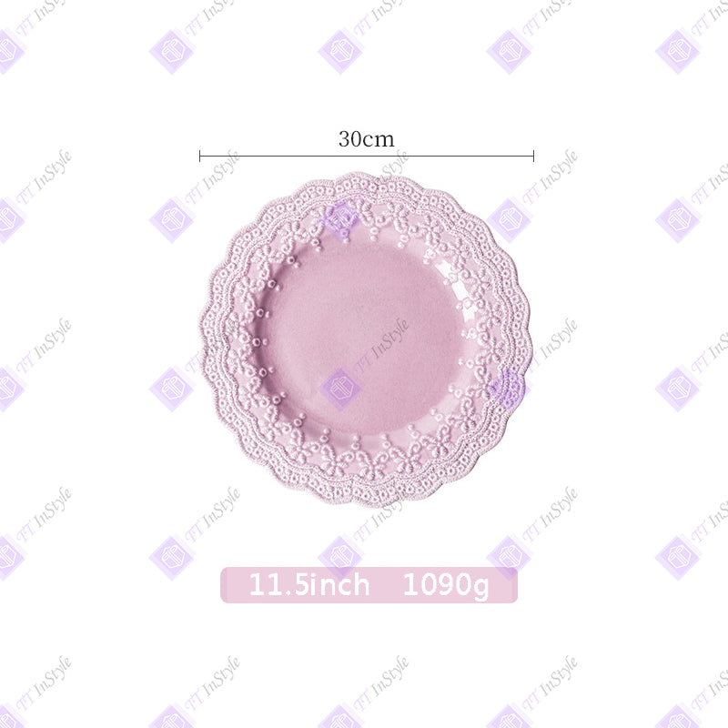 Porcelain - Girly Lace Sculpture Kitchen, Dining ware