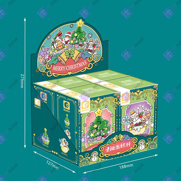 Toy Building Block - Christmas Cup Cake