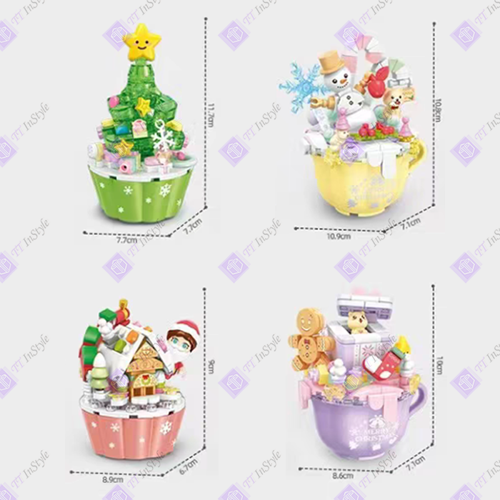 Toy Building Block - Christmas Cup Cake