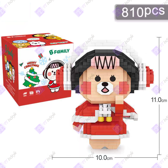 Toy Building Block - Christmas Bear