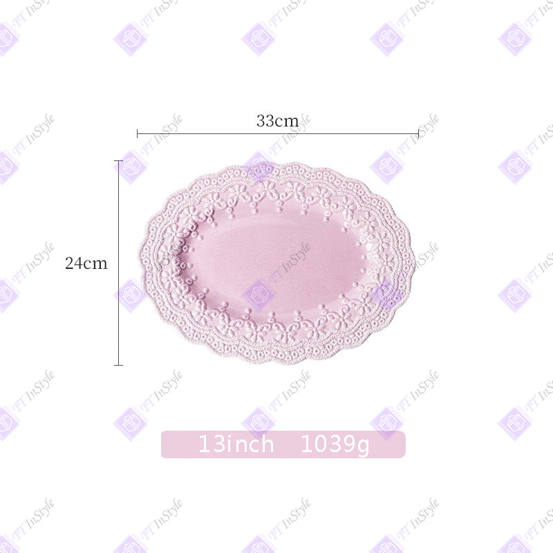 Porcelain - Girly Lace Sculpture Kitchen, Dining ware