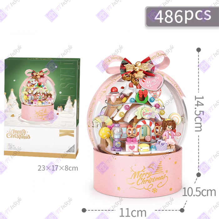 Toy Building Block - Crystal Ball & Hugging Bucket (Christmas, Halloween)