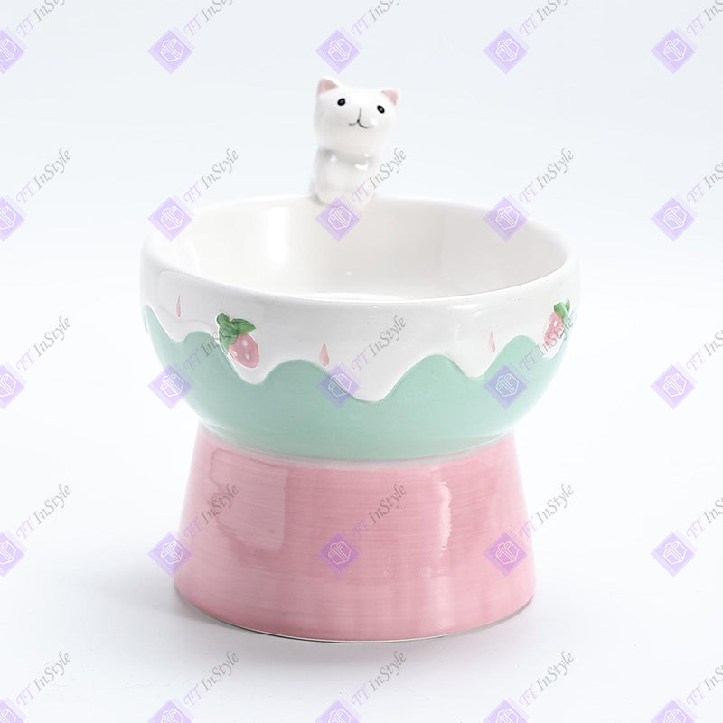 Pet Ware - Porcelain Bowl & Bamboo Stand