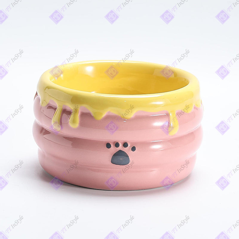 Pet Ware - Porcelain Bowl & Bamboo Stand