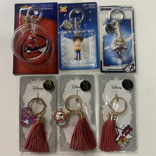 Classic Mickey Series Tassel Keychain And Marvel Egg Attack Keychain Series