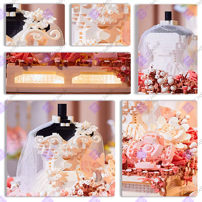 Toy Building Block - Flower (Floral Wedding Dress)