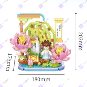 Toy Building Block - Flower (Lotus Flower House)