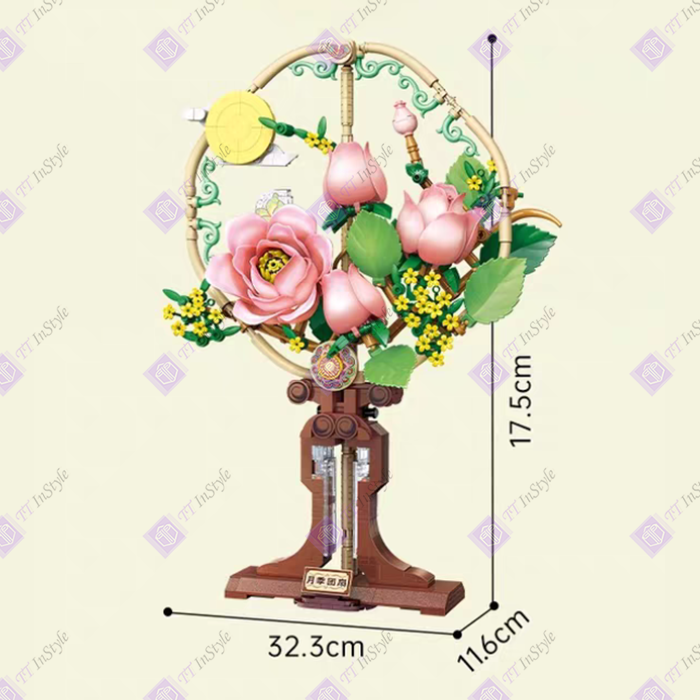 Toy Building Block - Flower (Rose Fan)