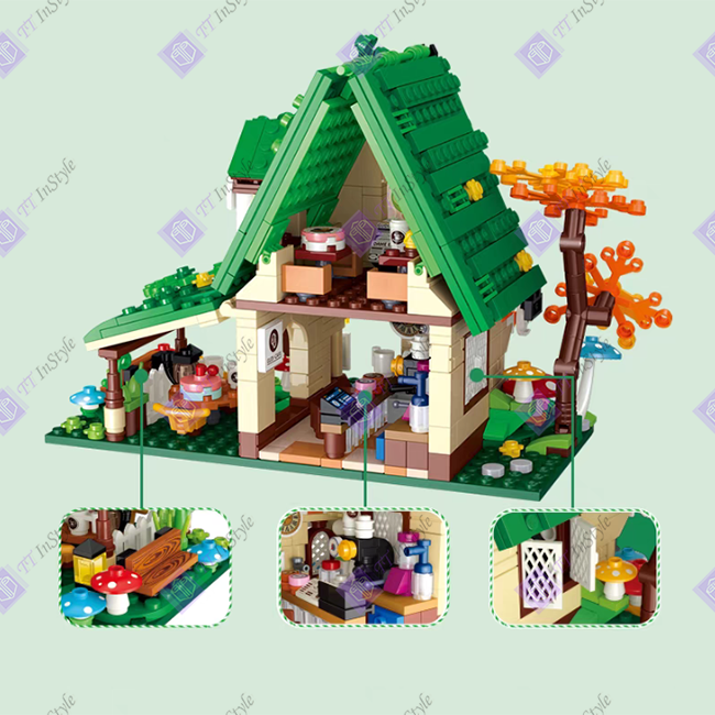 Toy Building Block - Dream House (Christmas Green)