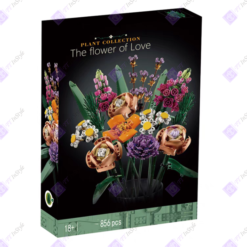 Toy Building Block - Flower (Mixed Roses Bouquet)