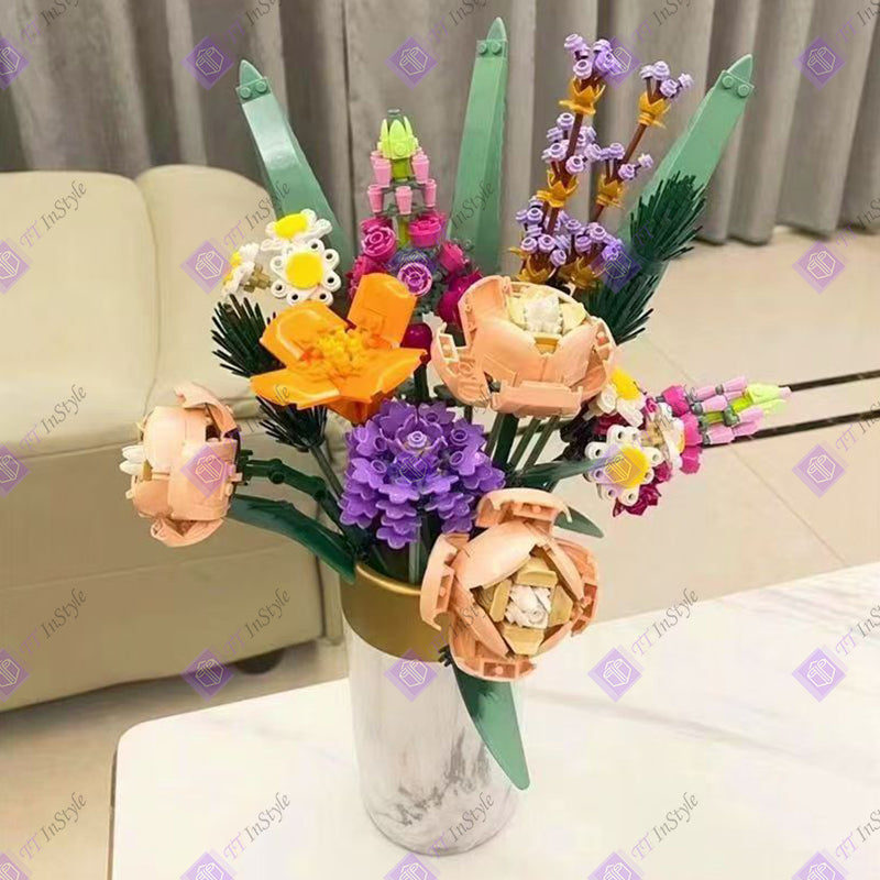 Toy Building Block - Flower (Mixed Roses Bouquet)