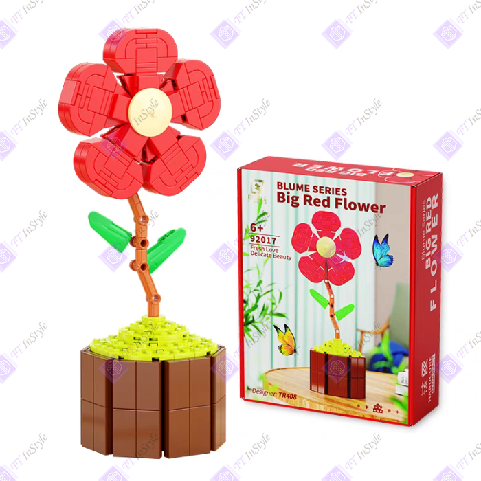 Toy Building Block - Flower (Big Red Flower)