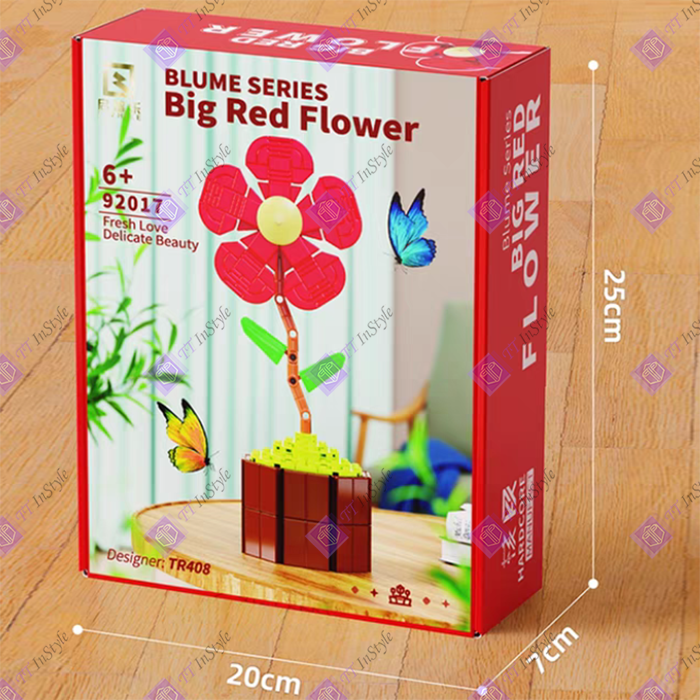 Toy Building Block - Flower (Big Red Flower)