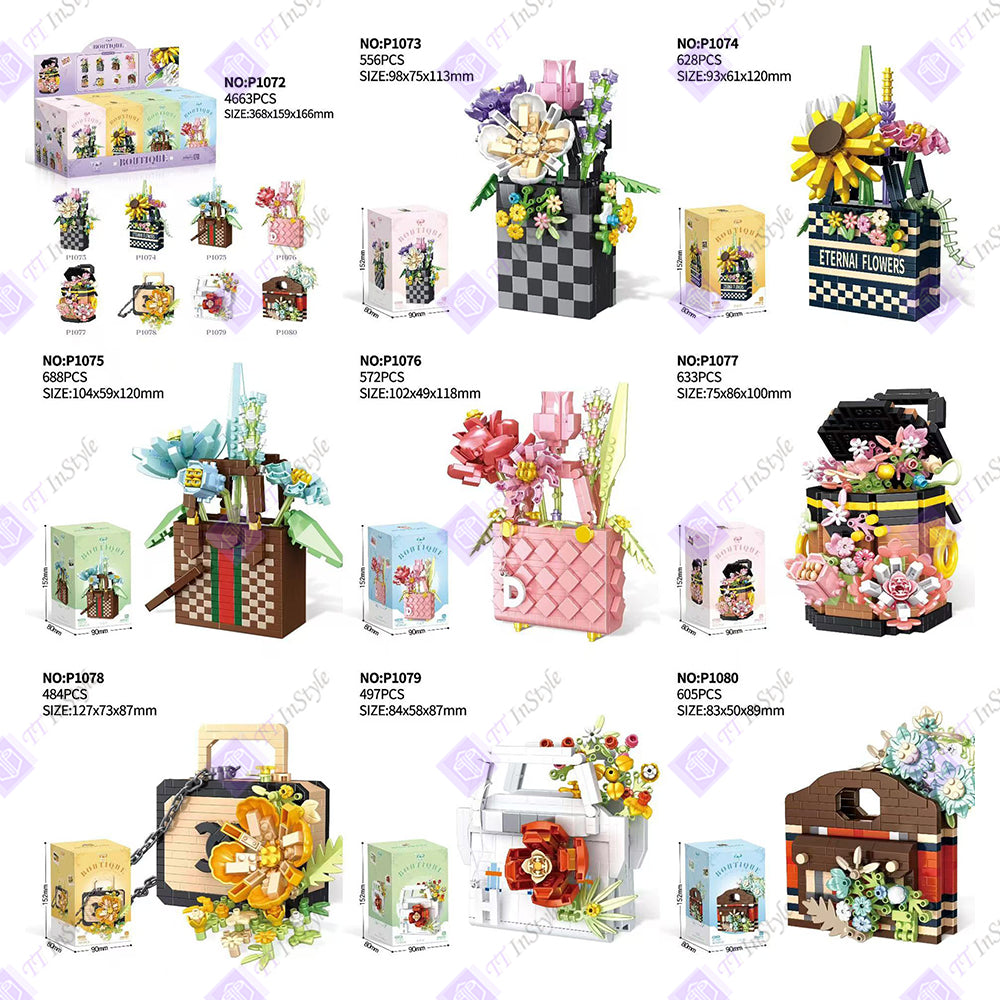 Toy Building Block - Flower Boxes