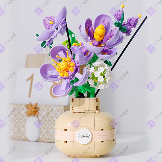Toy Building Block - Flower with Vase