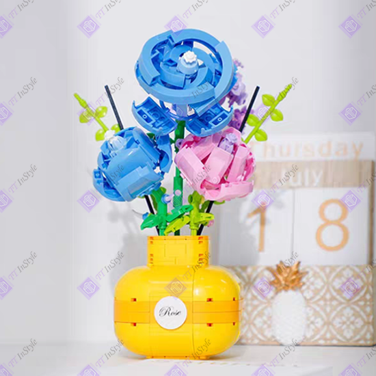 Toy Building Block - Flower with Vase