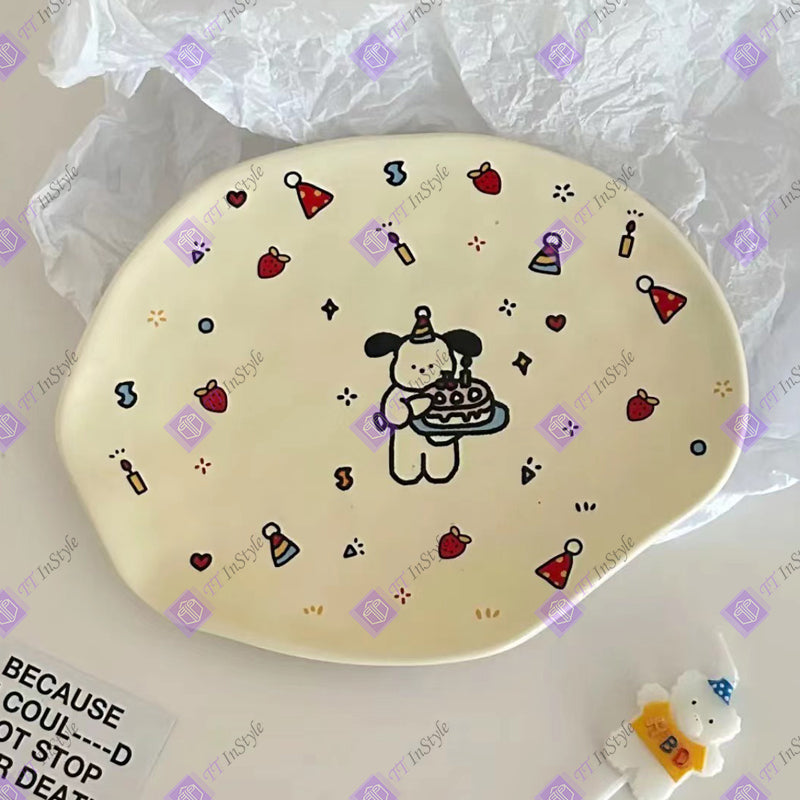 Porcelain - Plate (Puppy & Birthday)