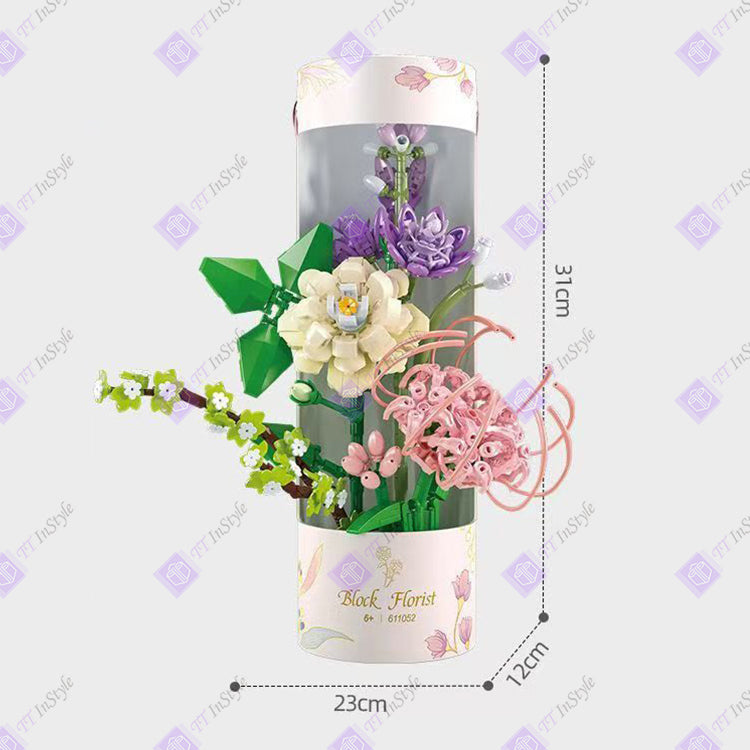 Toy Building Block - Flower Cylinder