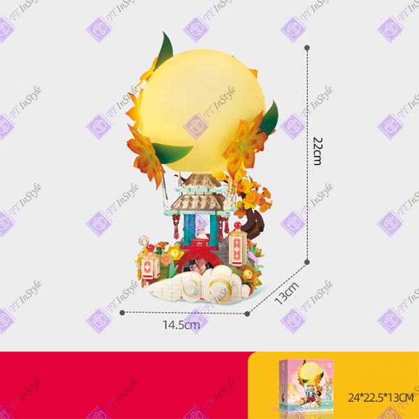 Toy Building Block - Flower (Mid-Autumn Festival Moon Light & Pavilion)