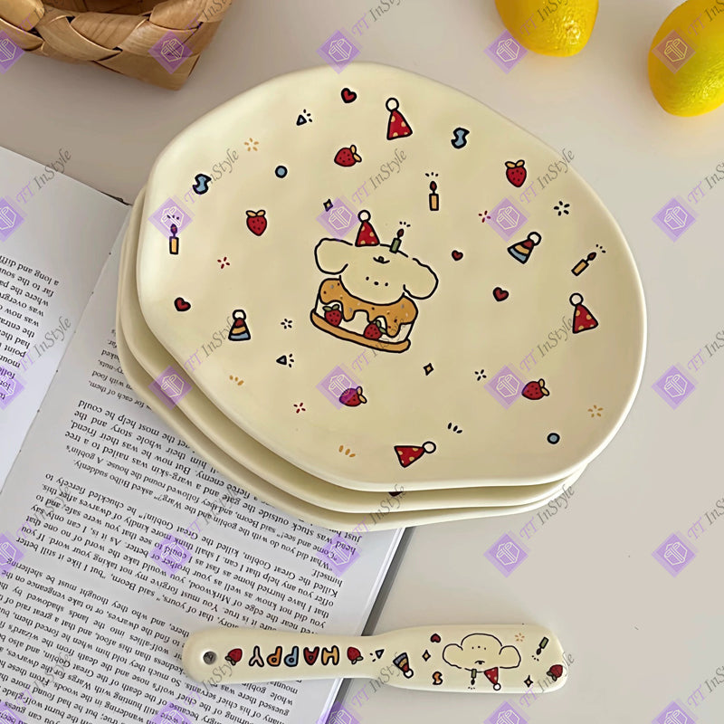 Porcelain - Plate (Puppy & Birthday)
