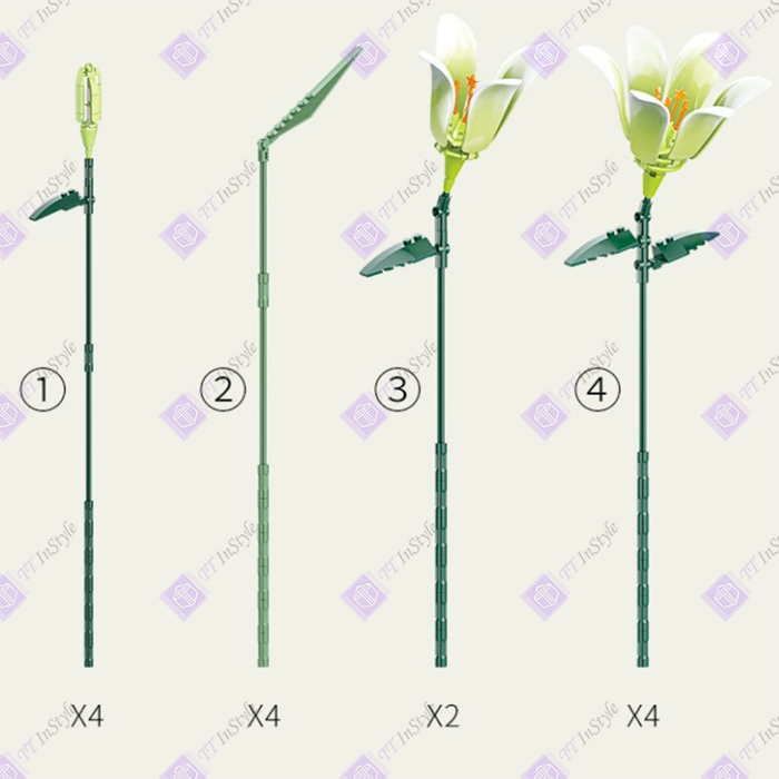 Toy Building Block - Flower (Lily)