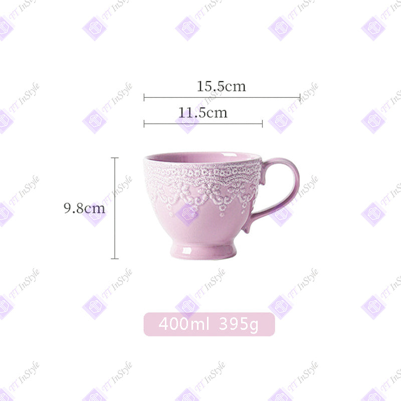 Porcelain - Girly Lace Sculpture Kitchen, Dining ware