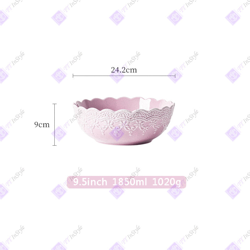 Porcelain - Girly Lace Sculpture Kitchen, Dining ware