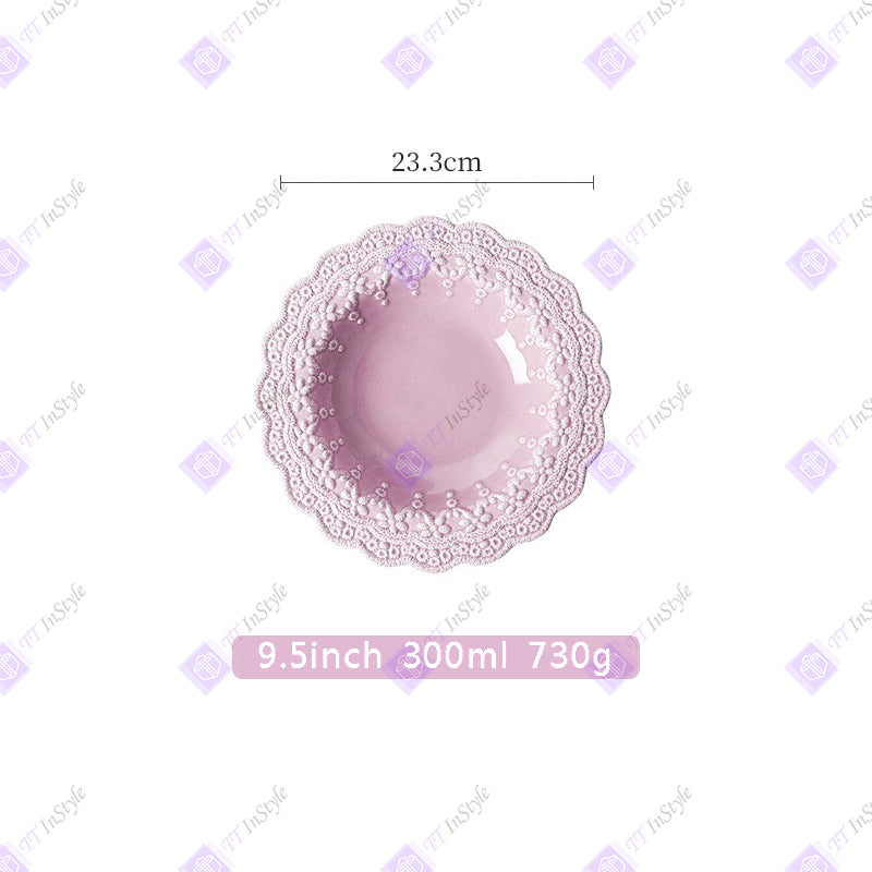 Porcelain - Girly Lace Sculpture Kitchen, Dining ware