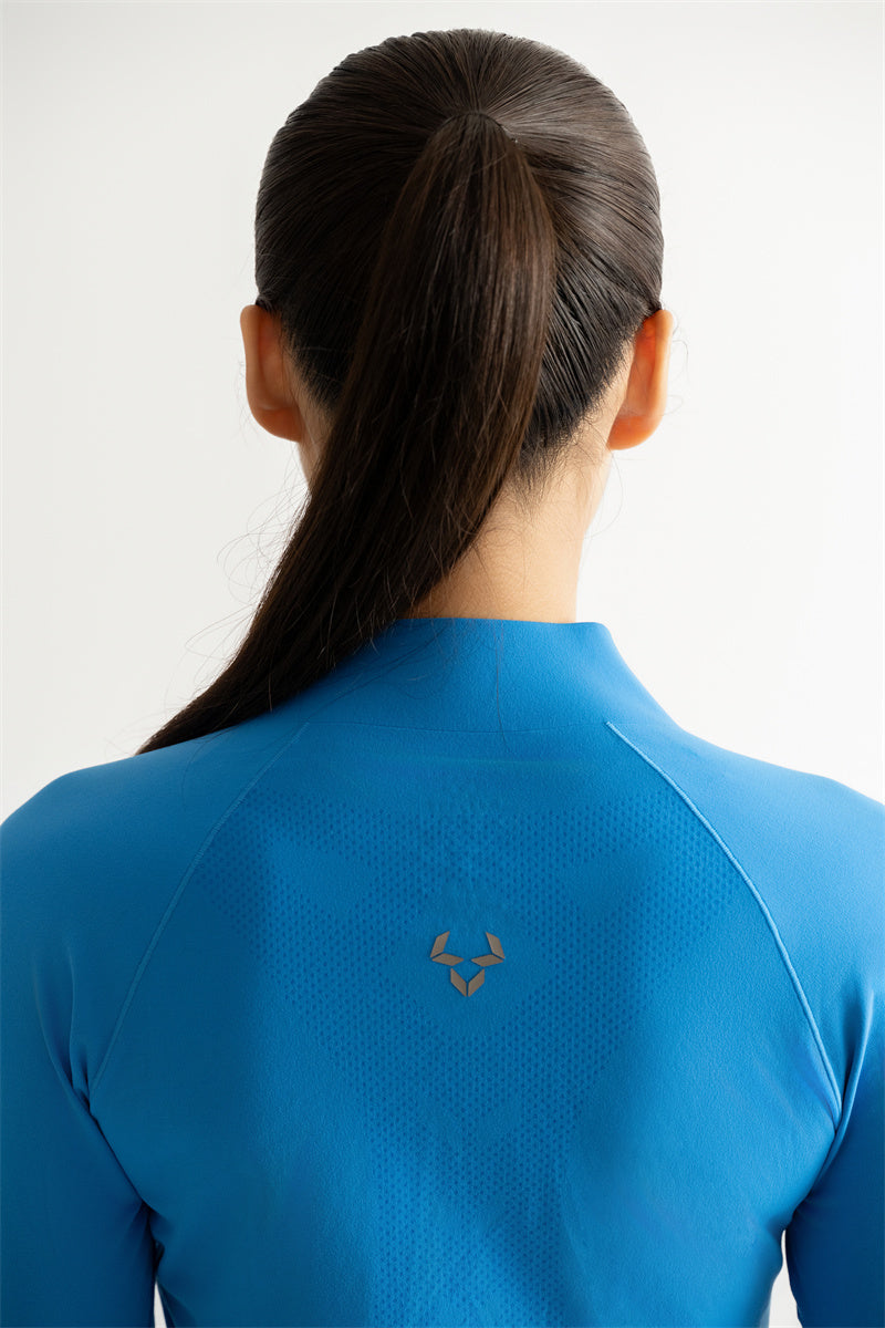 Women's Cropped Half Zip Sports Top
