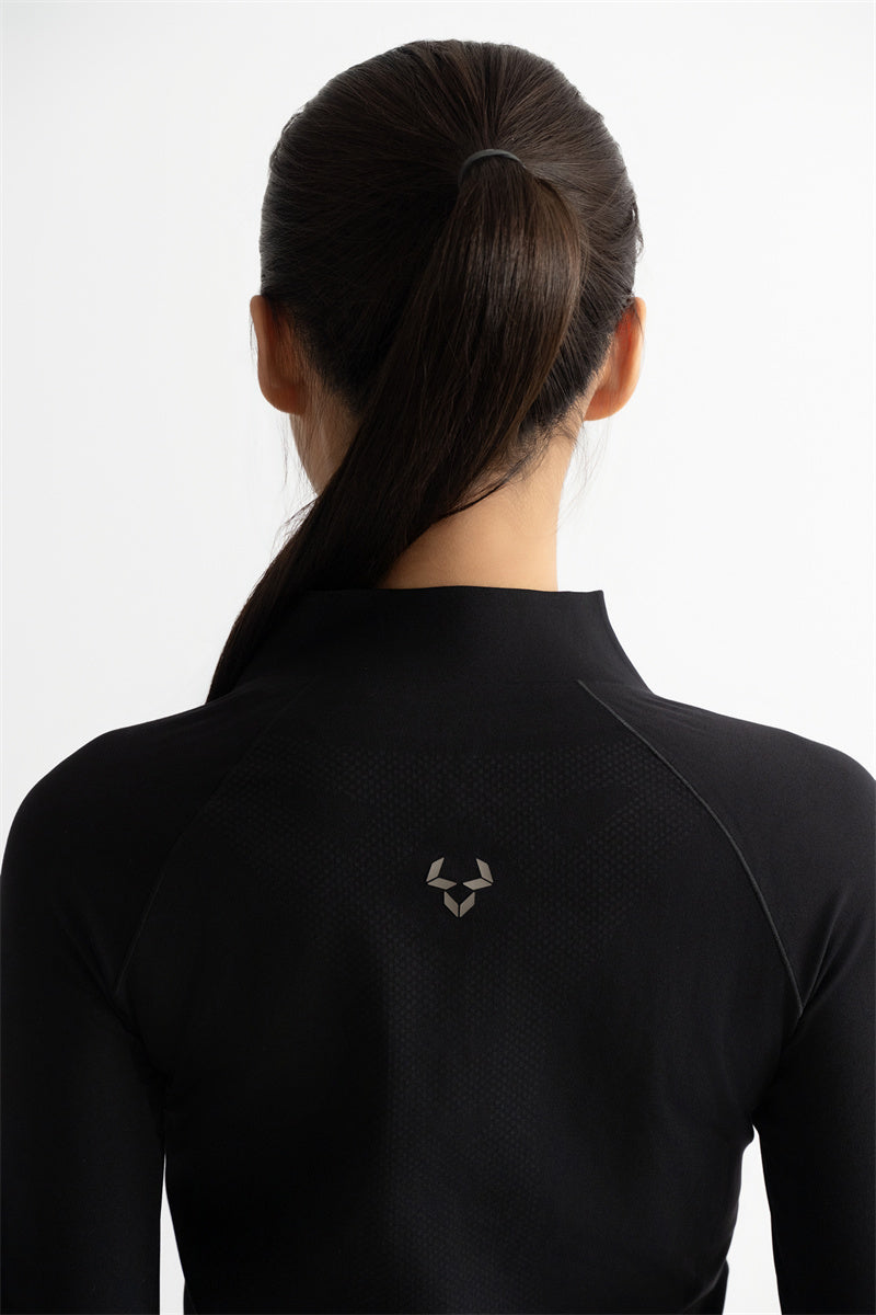 Women's Cropped Half Zip Sports Top