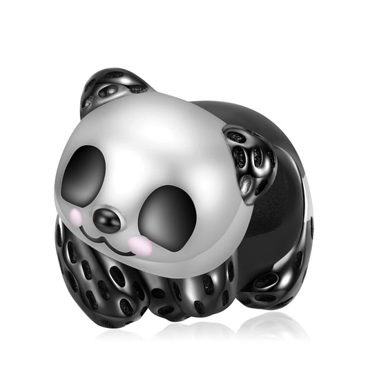 Chinese Style Panda Charm for Bracelets in S925 Sterling Silver