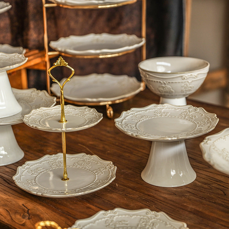 Porcelain - Plates & Tall Pallets (desserts, candies, Afternoon Tea Companion)