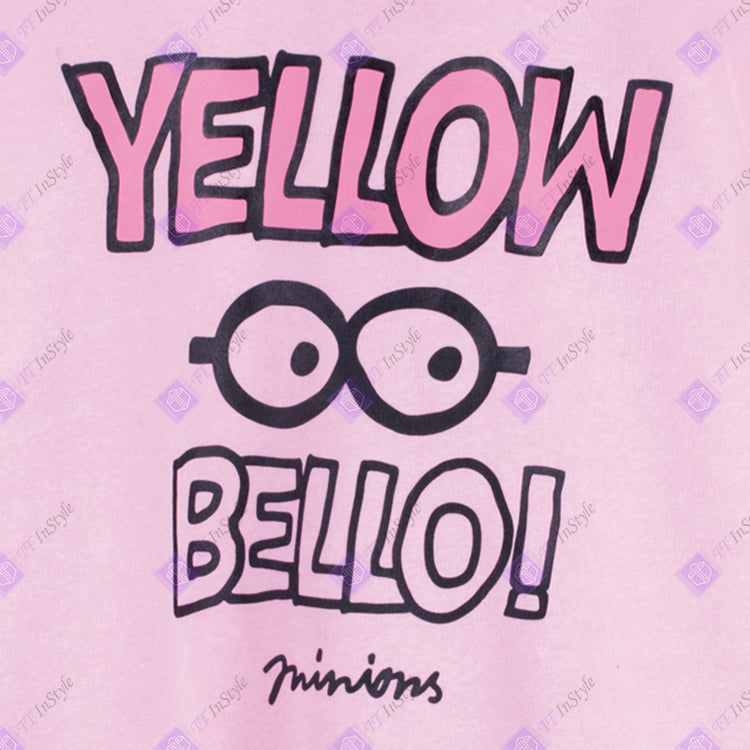 Minions Hoodies Yellow Bello (pink)
