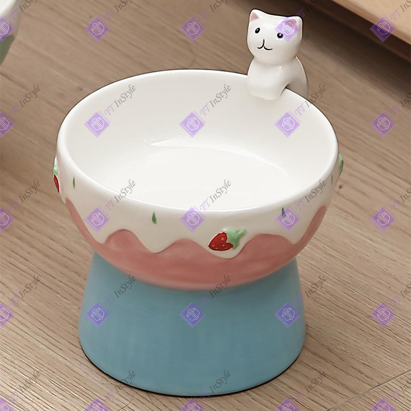 Pet Ware - Porcelain Bowl & Bamboo Stand