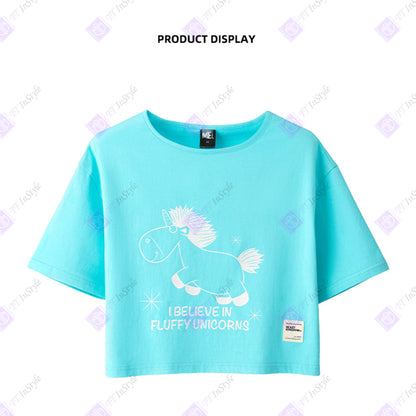 Minions T-shirt Unicorn (lady only) (lake green)