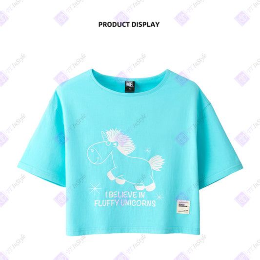 Minions T-shirt Unicorn (lady only) (lake green)