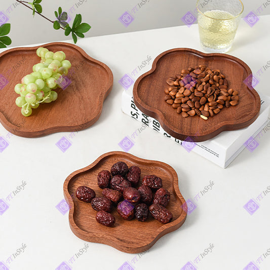 Kitchen Ware - Solid Wood Plates (snack, fruit, tea)