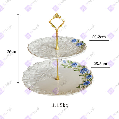 Porcelain - Floral Dessert Plates French Style