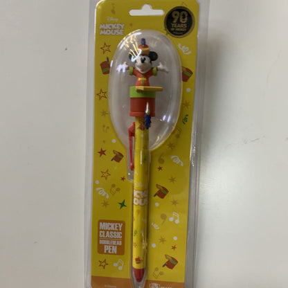 Disney Pen With Pull-back Car And Classic Mickey Series Bobblehead Pen
