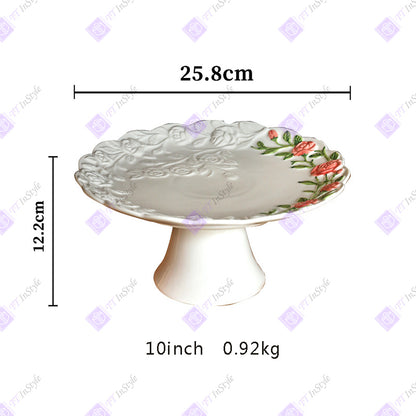 Porcelain - Floral Dessert Plates French Style
