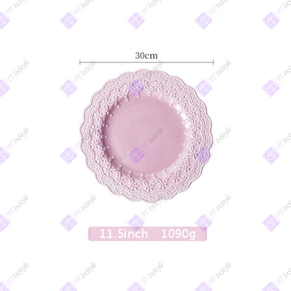Porcelain - Girly Lace Sculpture Kitchen, Dining ware