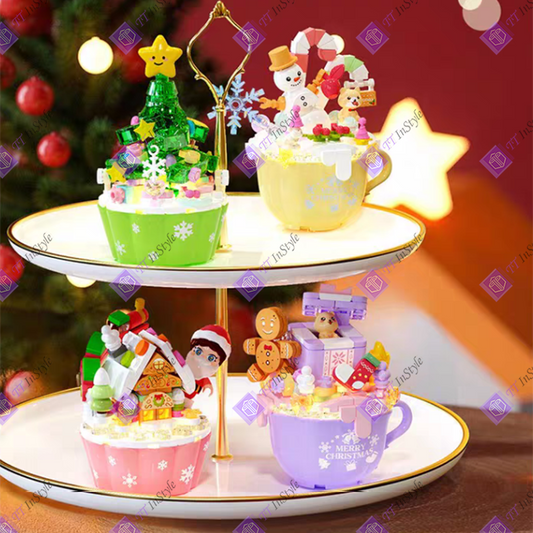 Toy Building Block - Christmas Cup Cake