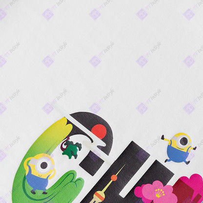 Minions T-shirt with China Poster (white)