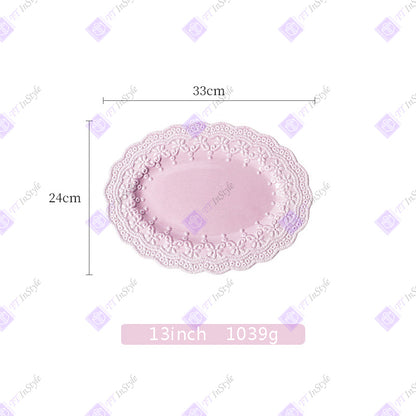 Porcelain - Girly Lace Sculpture Kitchen, Dining ware