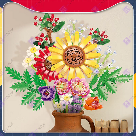 Toy Building Block - Flower (Sunflower & Mixed Flowers)