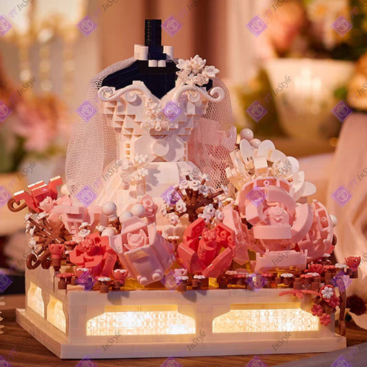Toy Building Block - Flower (Floral Wedding Dress)