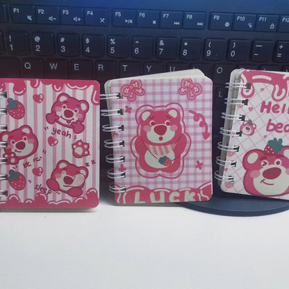 Violent bear package ~ mini coil book + strawberry key chain or bear plush pen