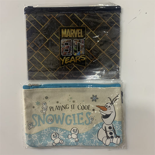 Marvel 80th Anniversary Series Plastic Zipper Bag And Frozen Series Zipper Bag